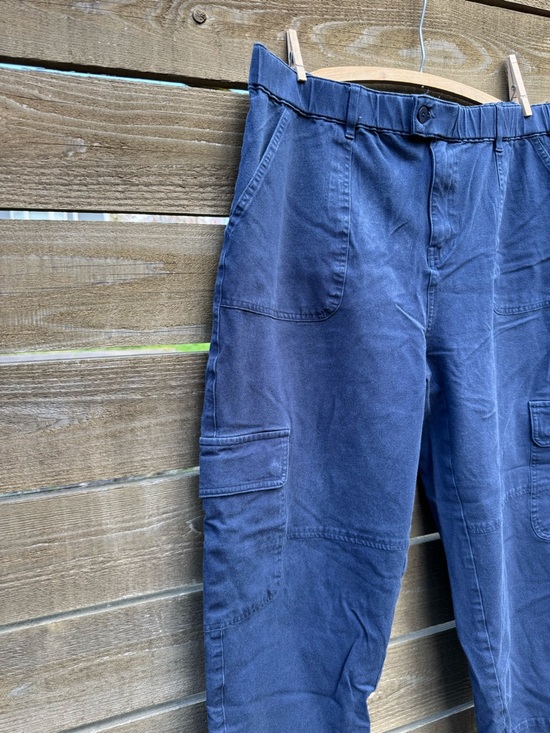 Universal Standard Navy Cotton Twill Cargo Pants - Picture 2 of 5